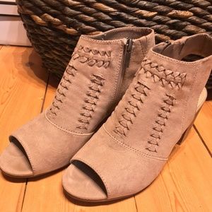 Francesca tan peep toe heel sandal 7